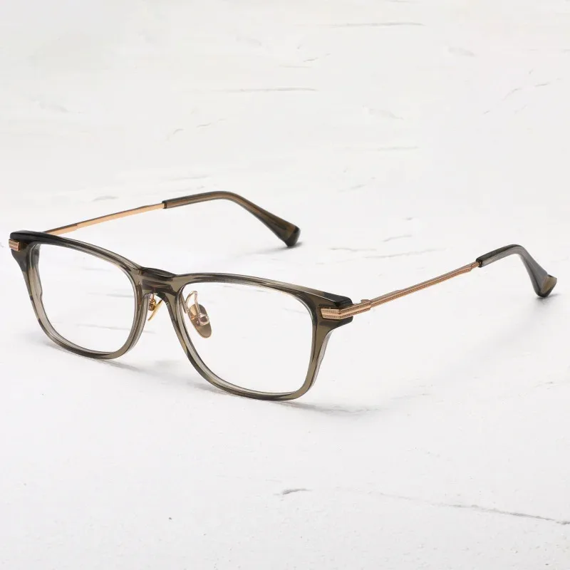 NPM140 9999 Style Glasses Frame Four Men Women Nines Japanese Vintage Keyhole Bridge Acetate Frame for Aspheric Lenses for Thin
