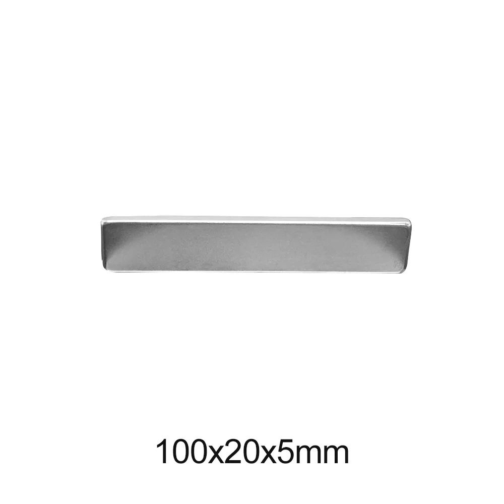 1~5PCS 100x20x5 Rare Earth Magnets 100mmX20mm Strip Block Rectangular Magnets 100x20x5mm Permanent Neodymium Magnet 100*20*5 mm