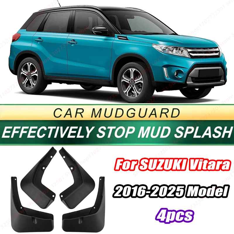 For SUZUKI Vitara 2016-2025 Model 4PCS Front Rear Mud Flaps Splash Guards Fender Mudguards Auto Accessories