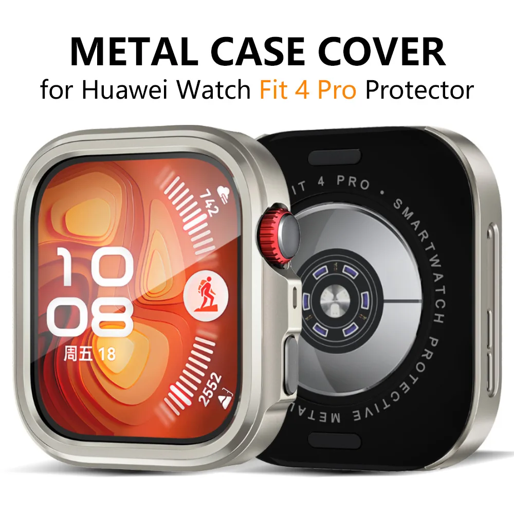 

Роскошный металлический чехол для Huawei Watch Fit 4 Pro без стекла, защитный бампер для Huawei Fit 4 Pro, полая защитная рамка