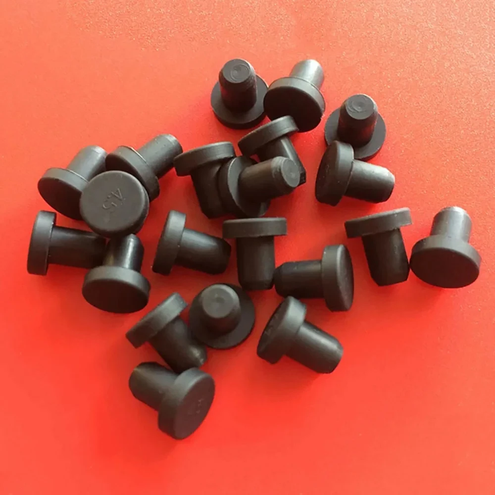 10/20pc Rubber Plug Silicone Hole Stopper Solid Hollow Rubber Hole Caps Round Seal Plugs T Type High Temperature Dustproof Plugs