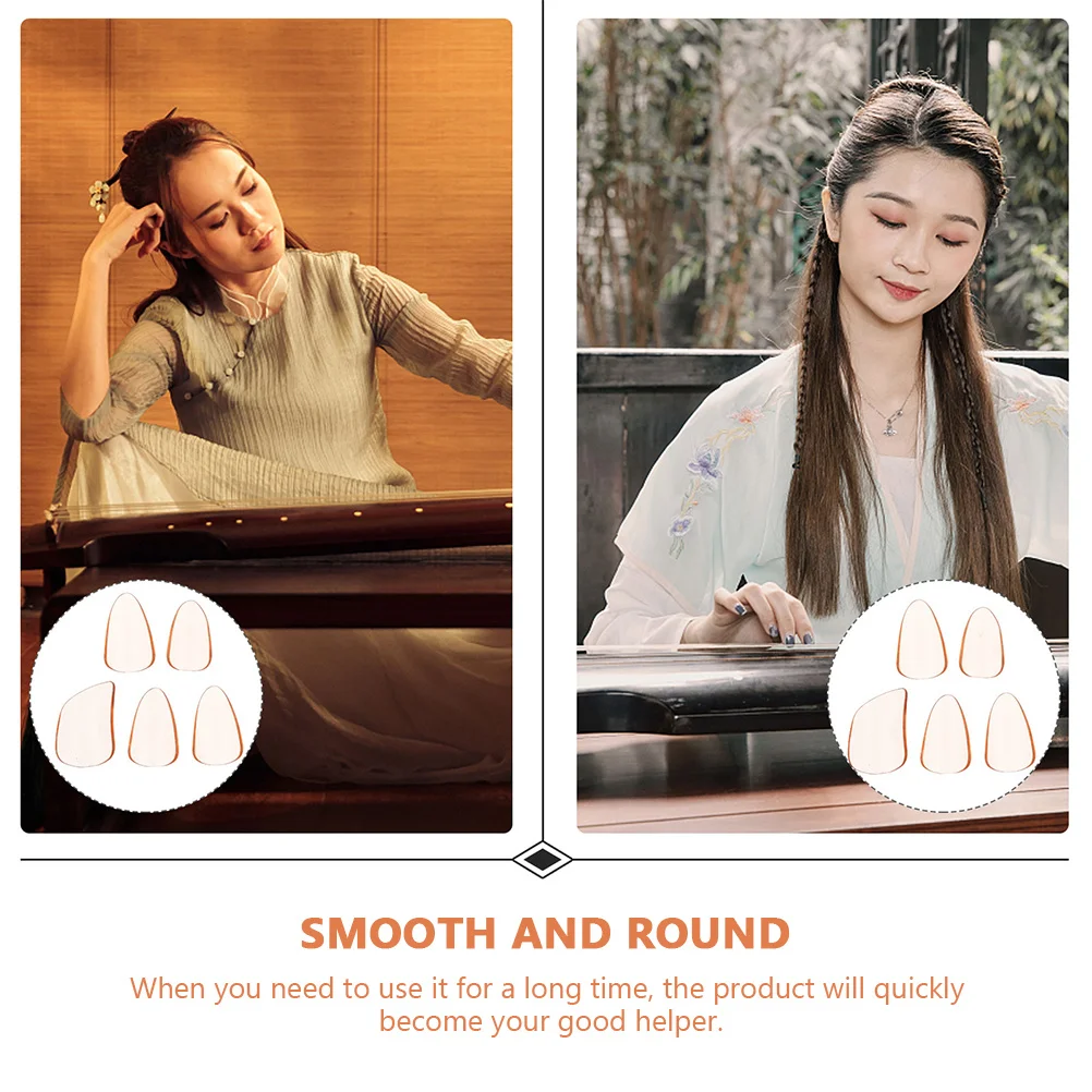 

5Pcs Reliable Guzheng Nails Finger Protectors Ideal Birthday Gift for Guzheng Learners Finger Nail Protectors Fake Nails