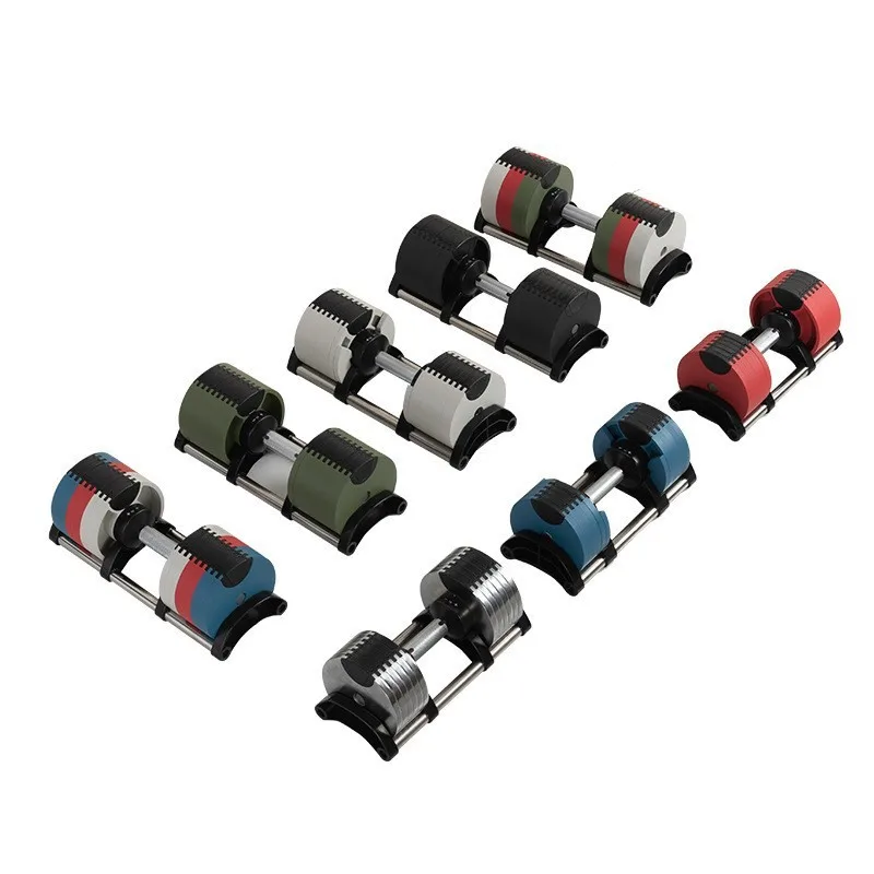 2024 New Style Unisex 80LB Adjustable Dumbbells 40KG Fitness Weightlifting Bar for Home Use 5LB Increments