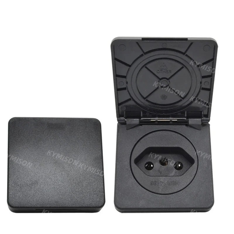 Brazil Waterproof Dustproof Industrial Socket 10A / 20A 250V IP44 AC Power Socket Power Connector Plug Electrical Socket