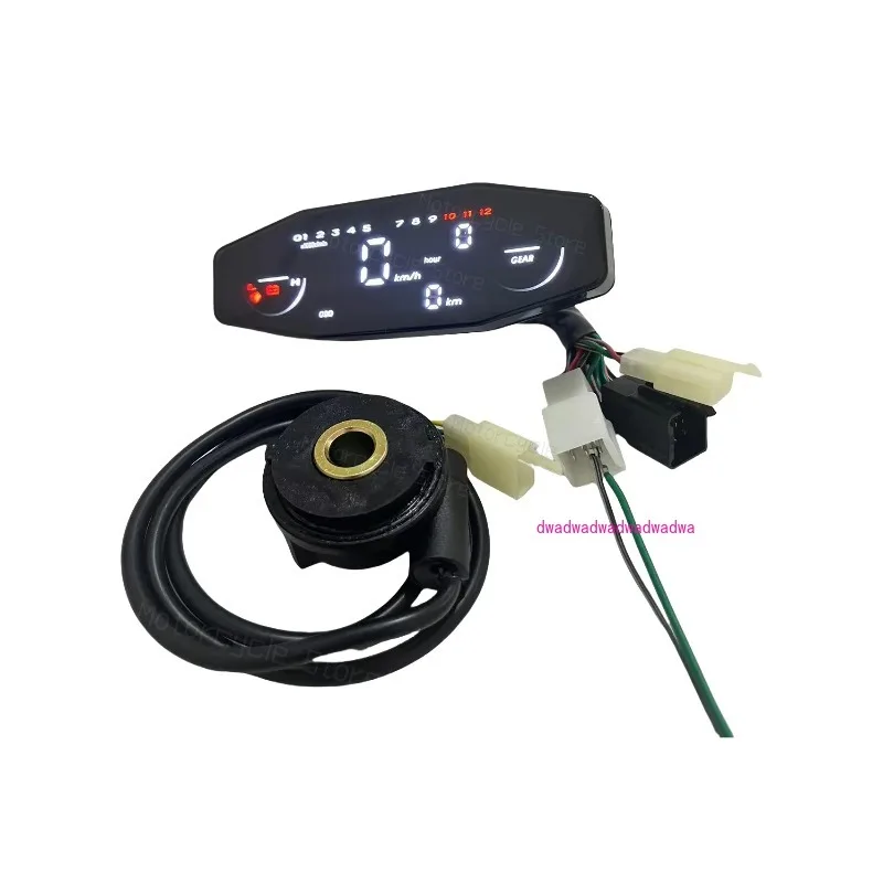 New Universal Motorcycle Speedometer Moto Dashboard Oil Gauge Tachometer Odometer Digital Meters Sensor Set For Russian KR200