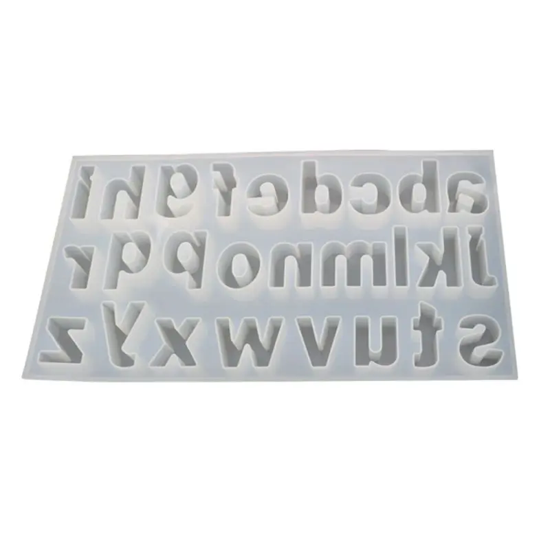 DIY 26 Lowercase English Letters Mold Kit Alphabet Pendant UV Resin Silicone Mold Jewelry Making Tools Nail Art Crafts Y08E