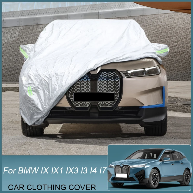 Car Cover Rain Frost Snow Dust Waterproof For BMW I3 I01 I4 G26 I5 G60 I7 G70 IX I20 IX1 U11 IX3 G08 Anti-UV Cover Accessory