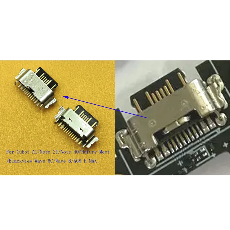 2-50 Stück Ladeanschluss Typ C Ladegerät USB-Stecker für Blackview Wave 6C 6 Cubot A1 Note 21 40 Hafury Meet AGM H MAX