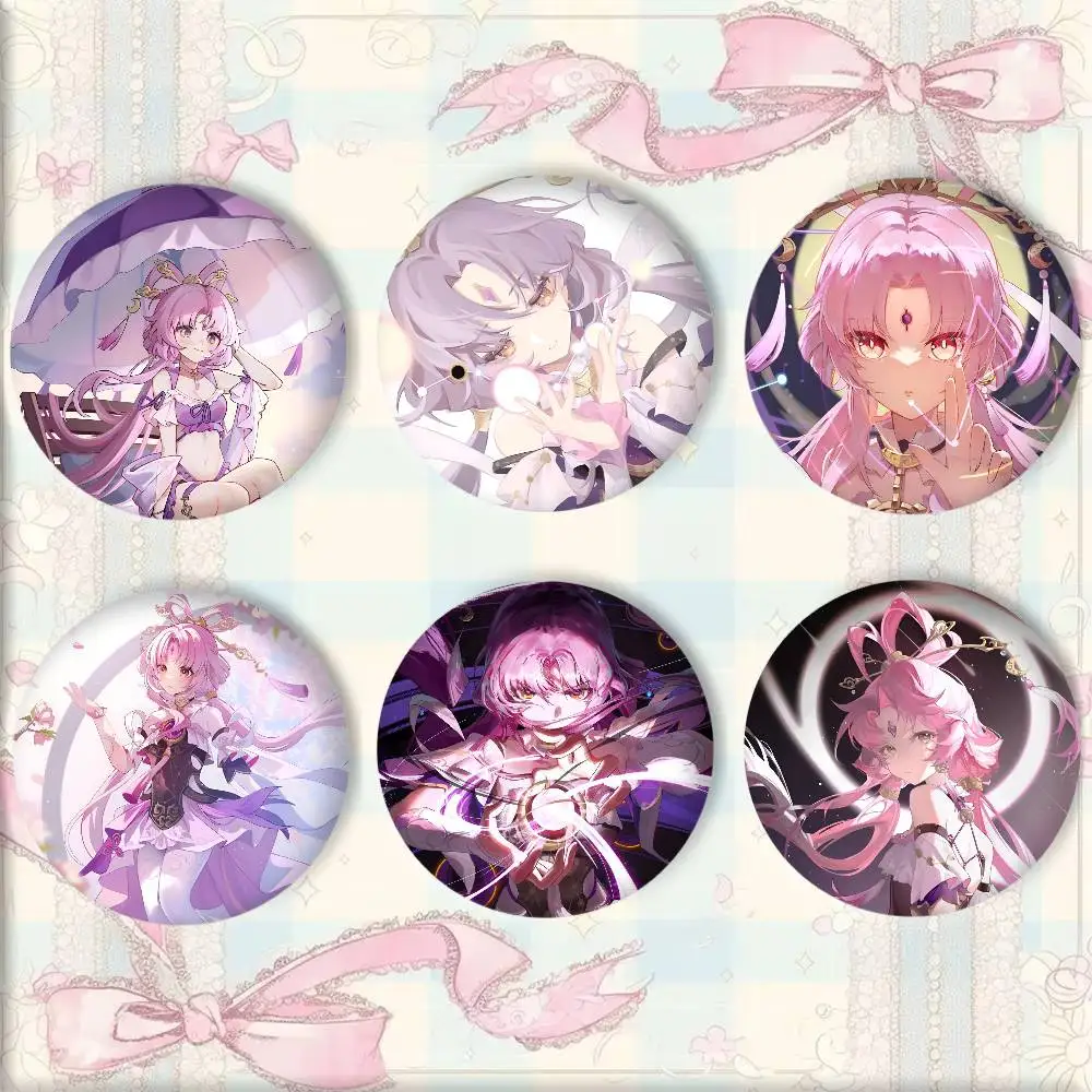 Cartoon Anime Game Honkai Star Rail Fu Xuan Badge Round Art Brooch Clothes Backpack Accessories Lapelnd Laserh