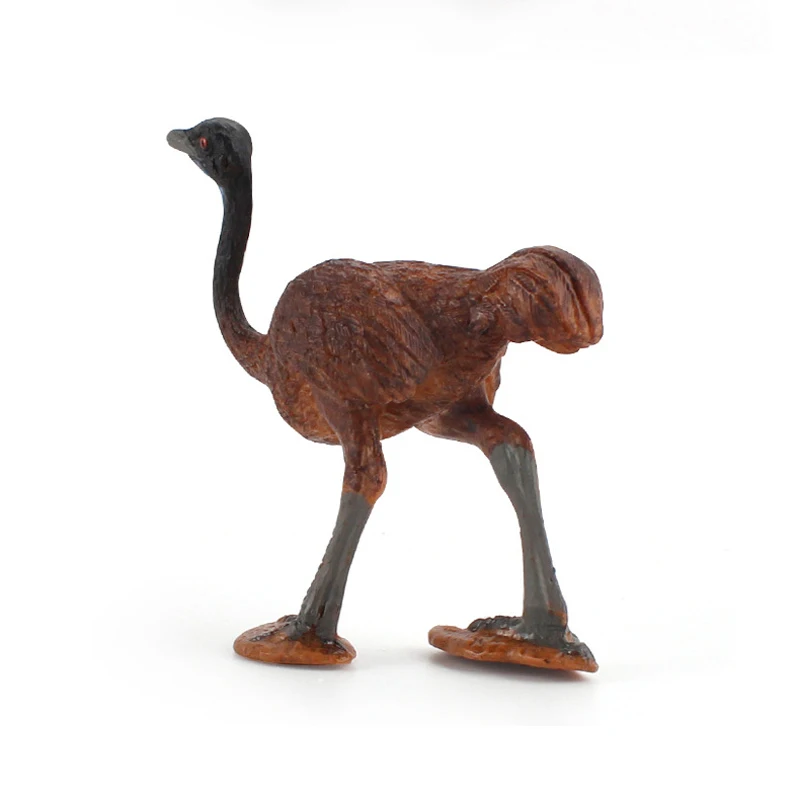 Realistic Australia Animal Toy Model Emu Dromaius Ater Resin Figure Figurine Home/Office Decoration Collectible Toy