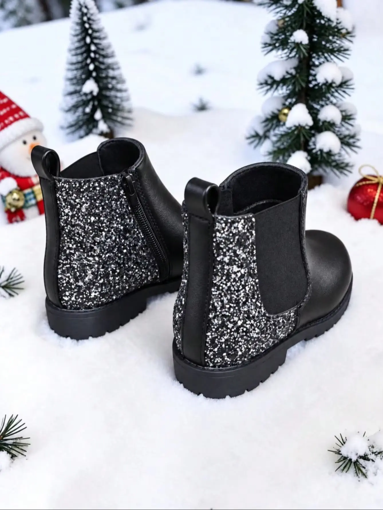 Kids Solid Chelsea Sock Ankle Boots, Flat Bottom, Elastic Opening, Wear-resistant Light Fashion Student Boots