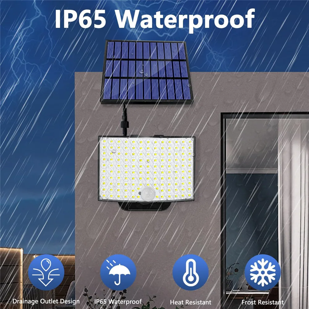 solar led light outdoor garden decoration 234LED Lights With 4 working mode IP65 waterproof Solar Motion Sensor Wall Lamps