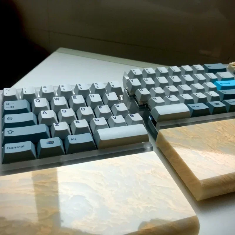 Imagem -05 - Descanso de Mão para Teclado Mecânico de Quartzo Branco Descanso de Pulso Ergonômico para Conforto e Personalização Jogos e Trabalho com Facilidade