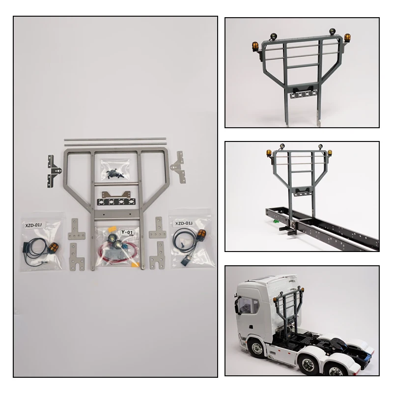 Metal Small Light Stand Equipment Stand Rack for 1/14 Tamiya RC Truck Car Scania 770S 56368 Actros AROCS Volvo