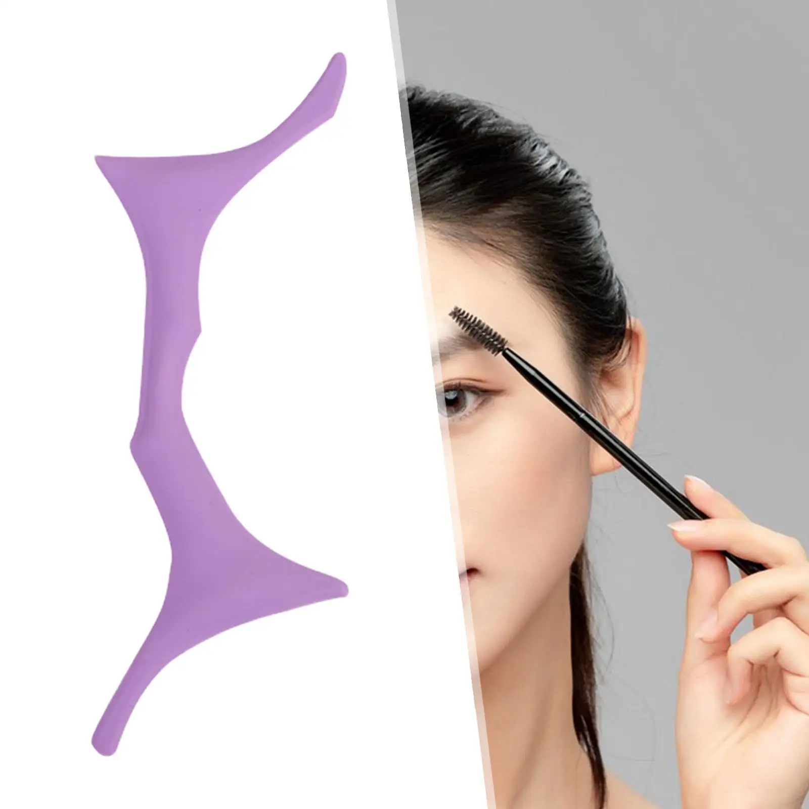 Eyeliner Aid Tool Silicone Stencil Reusable Winged Tip Applicator for Eyebrow Pencil Guide and Eye Makeup Shaping Template