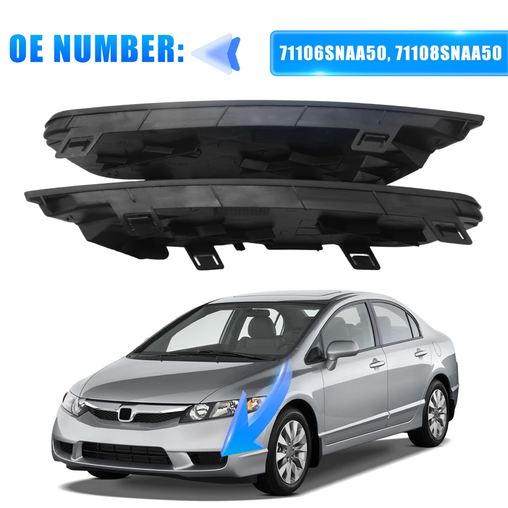 

71106SNAA50 Front Outer Lower Fog Light Cover Set For Honda Civic Sedan 2009 2010 2011 Car Accessories