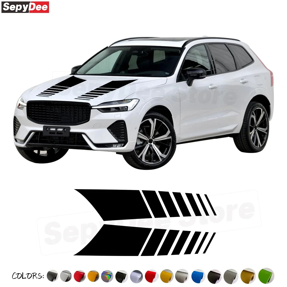 

2 шт., гоночный спортивный автомобиль, капот, крышка двигателя, наклейка, авто капот, декор в полоску, наклейка, автомобильные аксессуары