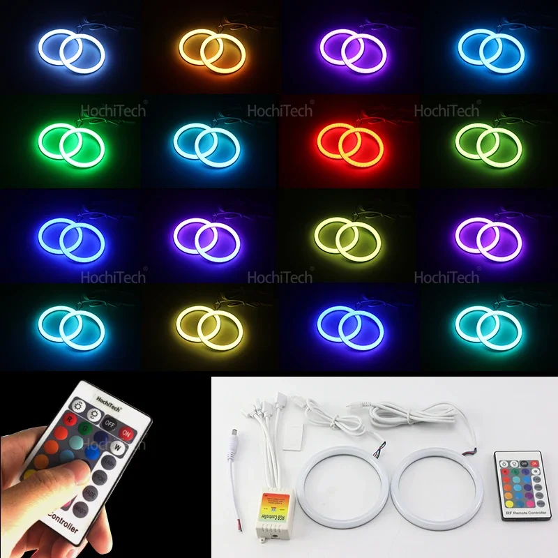 التحكم عن بعد متعدد الألوان RGB القطن ضوء LED عيون الملاك عدة حلقة لسوبارو ليجاسي B4 ليبرتي IV 2004 2005 2006 اكسسوارات