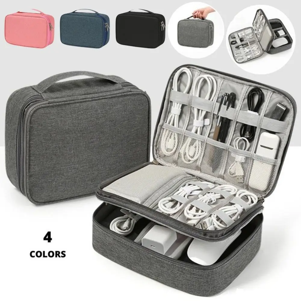 

Dust-proof Digital Storage Bag Zipper Prevent Scratches Charger Storage Bag Protective Wear-resistant Digital Accessories Bag