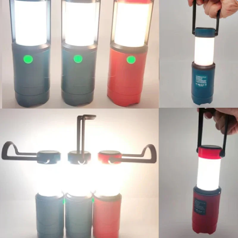 فانوس محمول لماكيتا/بوش/ميلووكي 10.8 فولت 12 فولت بطارية ليثيوم أيون LED ضوء العمل الإضاءة في الهواء الطلق مصباح يدوي محمول