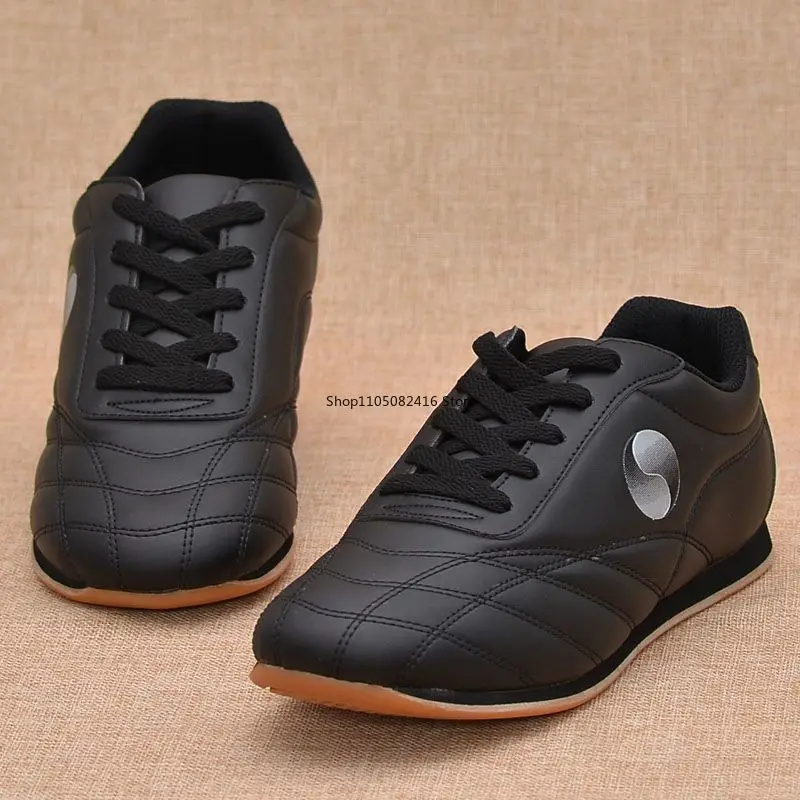 أحذية الكونغ فو الصينية فنون الدفاع عن النفس أحذية جلدية قابلة للتنفس شاولين تايجي كاراتيه التايكوندو أحذية رياضية #3