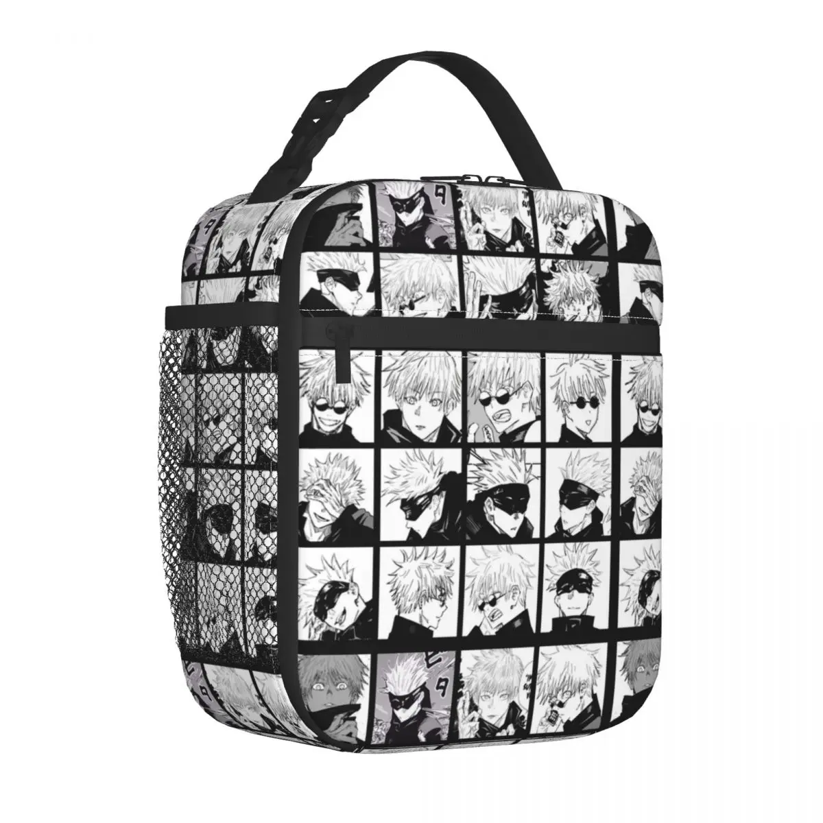 Gojo Satoru Collage Insulated Lunch Bag Leakproof Jujutsu Kaisen Anime Cooler Bag Tote Lunch Box Beach Outdoor Food Storage Bags