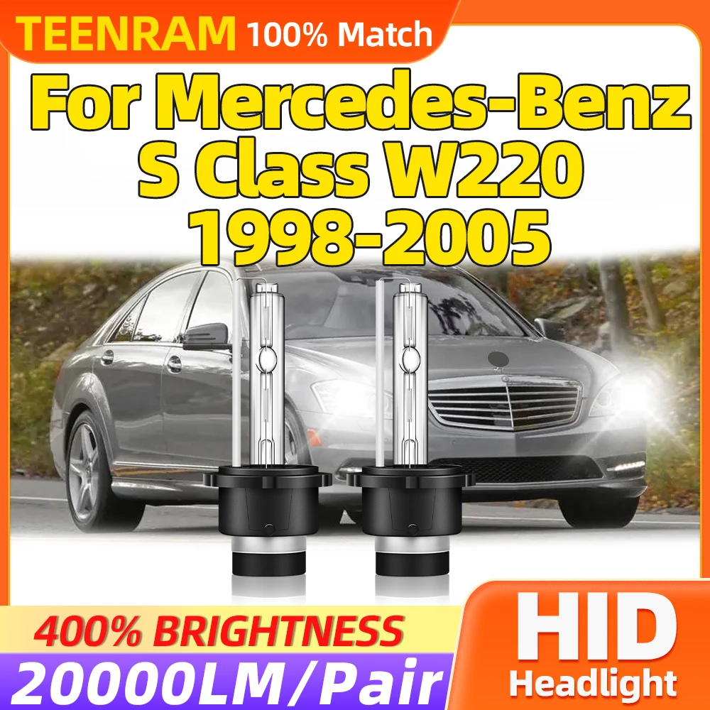 

20000LM Super Bright HID Xenon Lamps 35W Car Headlights For Mercedes-Benz S Class W220 1998 1999 2000 2001 2002 2003 2004 2005