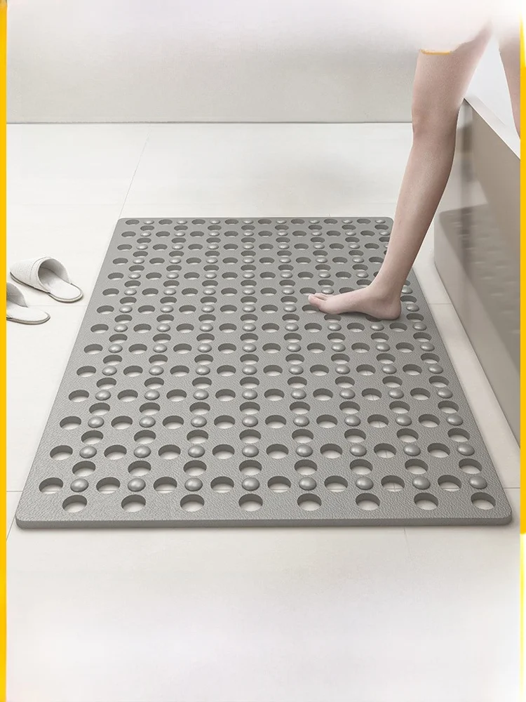 

Batoom Mat ower Room Anti-Slip Mat Home Use Bath Massage Foot Pad Large Hole 2025 PVC Material Modern Simple Sle