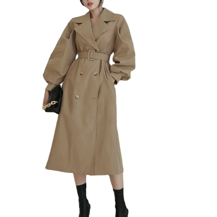 

2024, новое модное классическое длинное пальто для женщин, роскошная женская ветровка в британском стиле, женский осенний плащ, женский