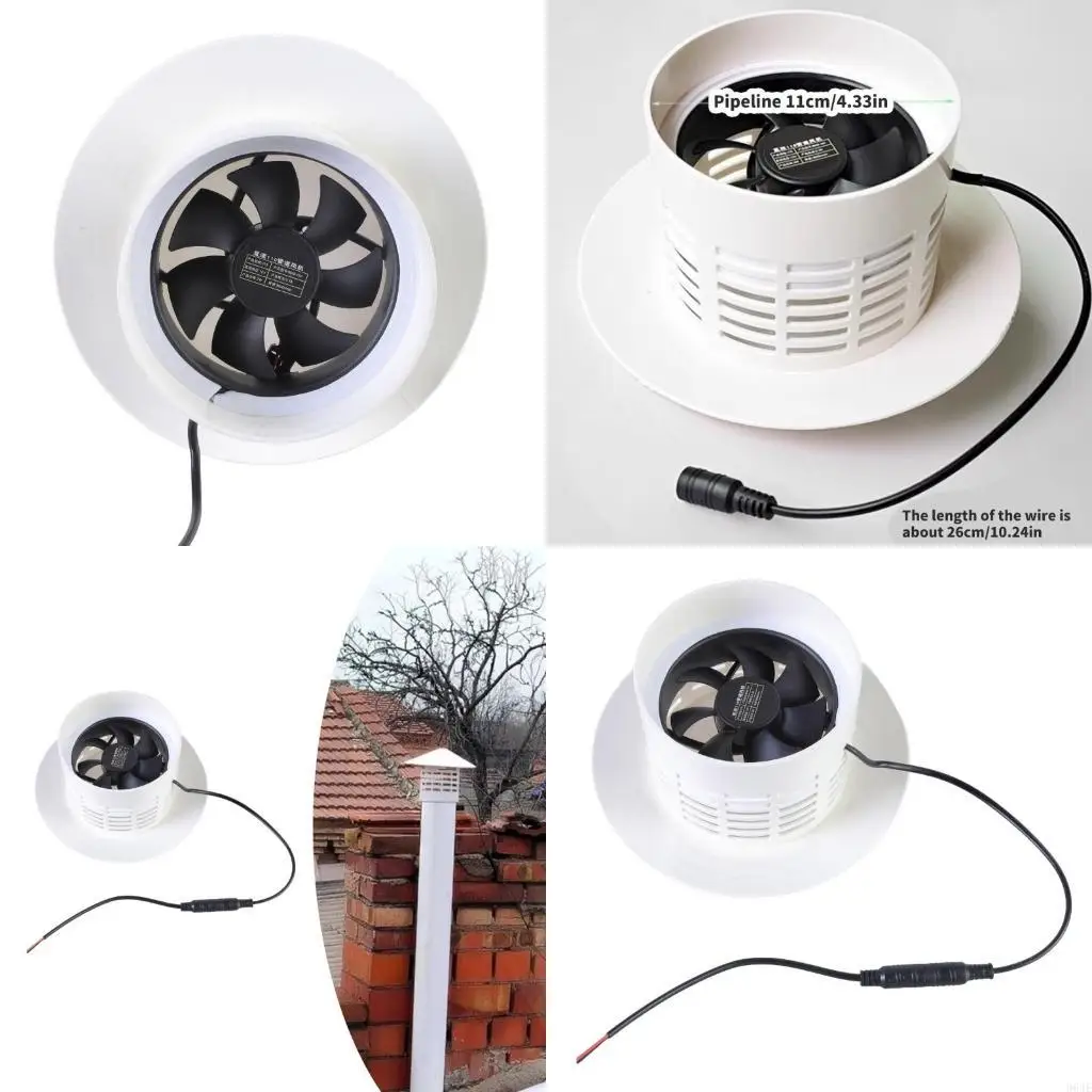 

964E 12V 3W Powerful Airflows Bathroom High Speed Air Vent Extractor Fan for Quick Moisture & Odor Extraction Steam Reduction