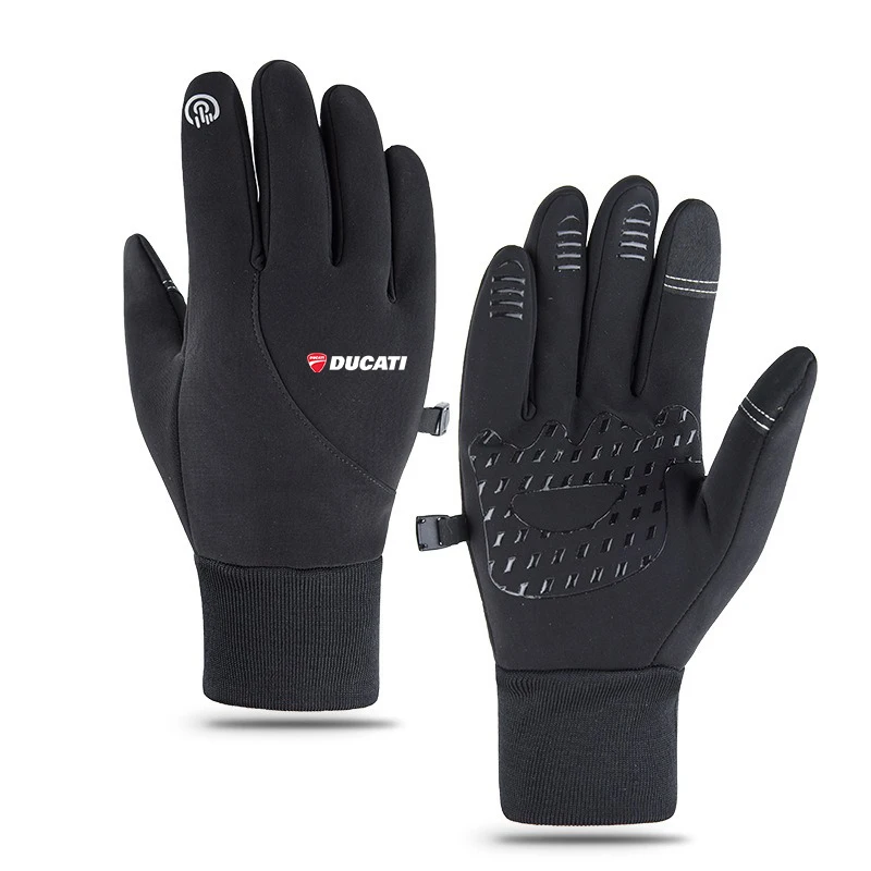 Ducati Logo Waterproof Winter Gloves Men Women Touchscreen Winter Warm Ski Gloves Man Touch Cold Sports Winter Men's Gloves