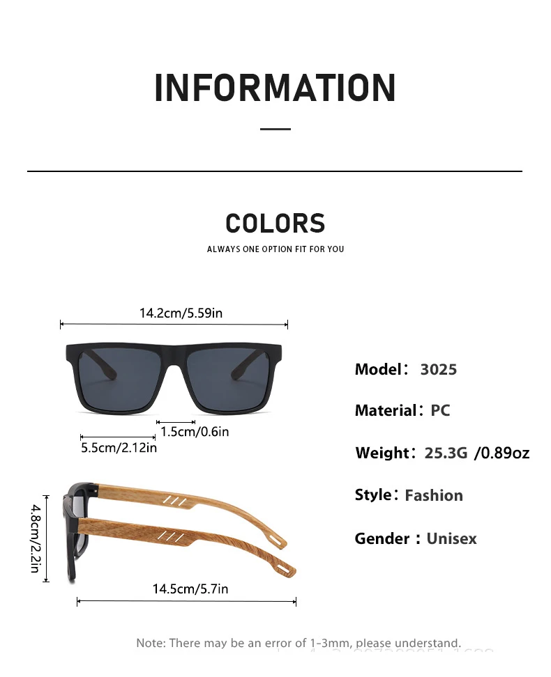 Retro-Sonnenbrille aus Bambus und Holz im neuen Stil, UV-Schutz, für Herren, trendige und vielseitige Sonnenschutz-Sonnenbrille 3052 – Detail 7