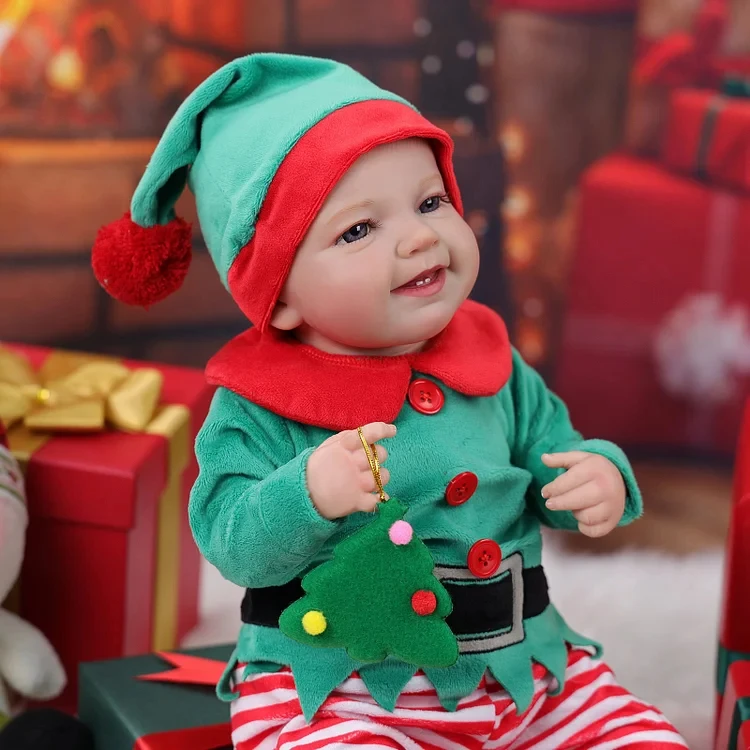 Christmas Gifts Leen Baby Girl Newborn Lifelike Vinyl Cloth Body Mini Soft Toy Reborn Doll 20" Inc