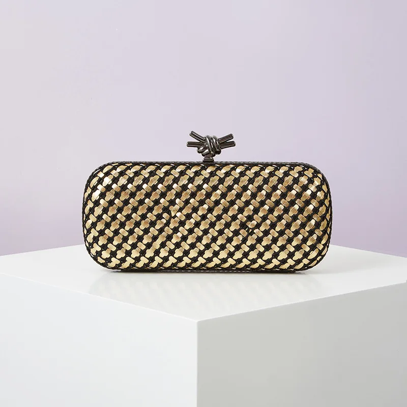 Hand Woven Clutch Purse Luxury For Women 2025 New High Grade Party Wedding Prom Mixed Colors Evening Bag Elegant Trend Chain Bag