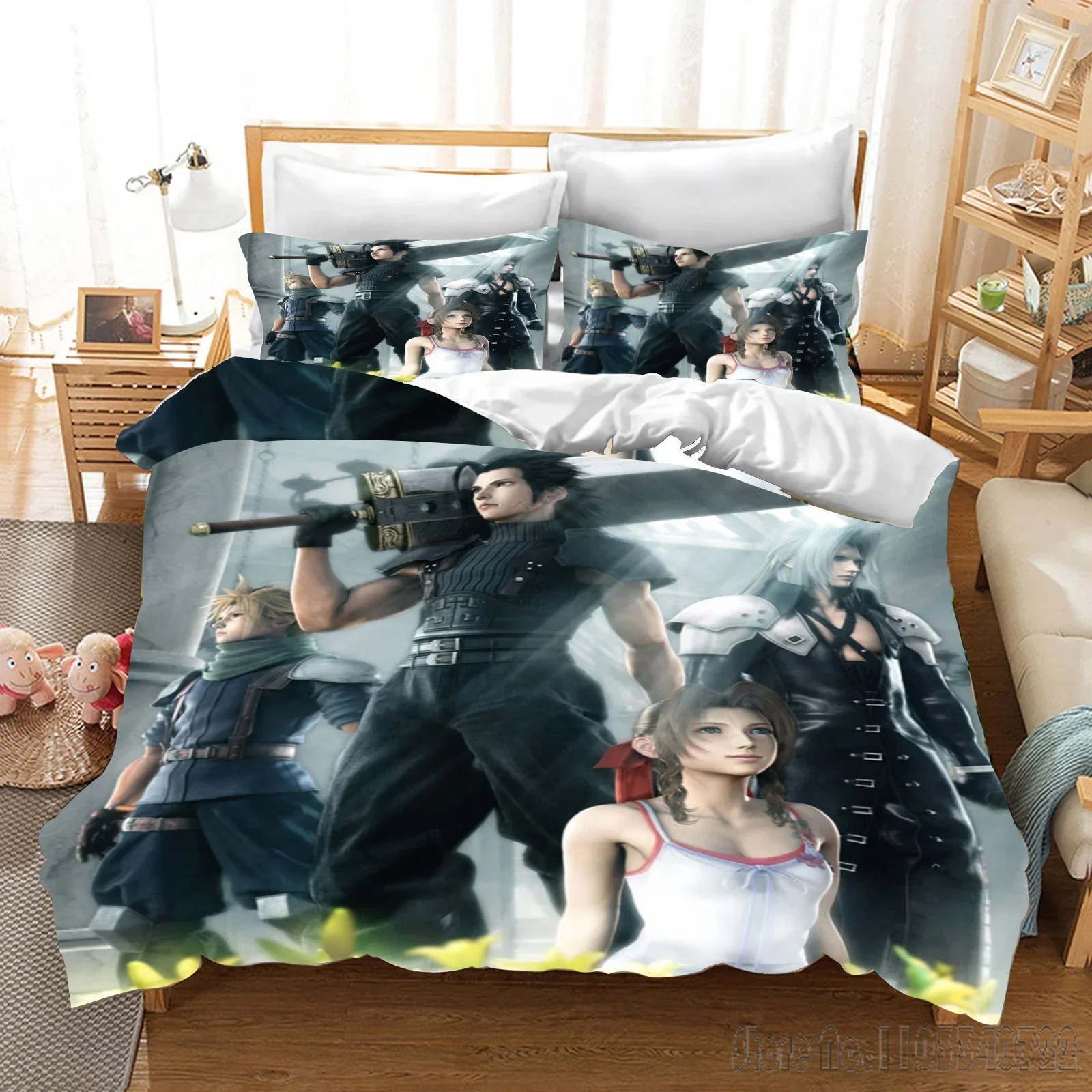 Final Fantasy Duvet Love Child Duvet Cover Set HD Comforter Cover Bedclothes for Kids Bedding Sets Bedroom Decor