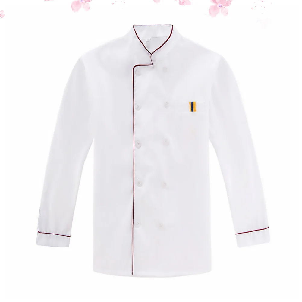 Camisa de Chef blanca para mujer, disfraz de uniforme, ropa holgada informal, chaqueta de manga larga, monos Unisex para niño