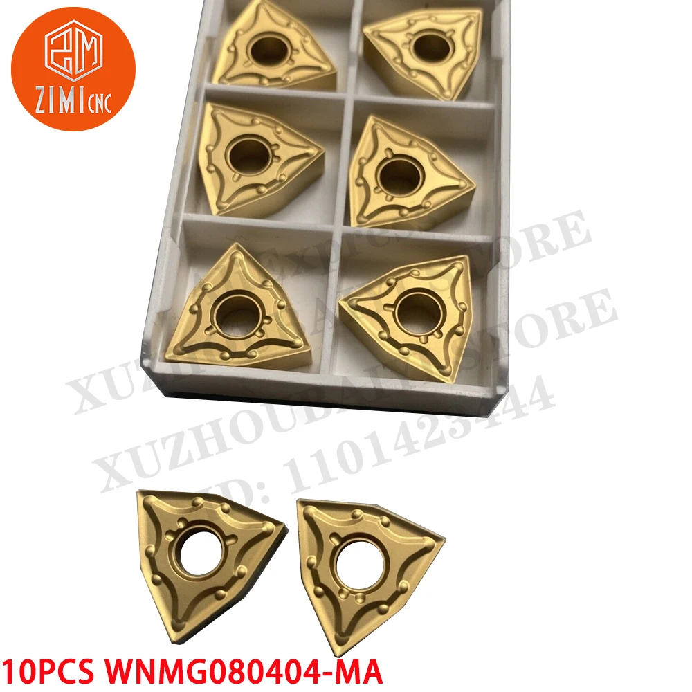 10 pezzi WNMG080404-MA WNMG080404-MA Utensile per tornitura in cermet Taglierina per tornio CNC Strumento per tagliare Lama per utensili per tornio in metallo Inserti meccanici