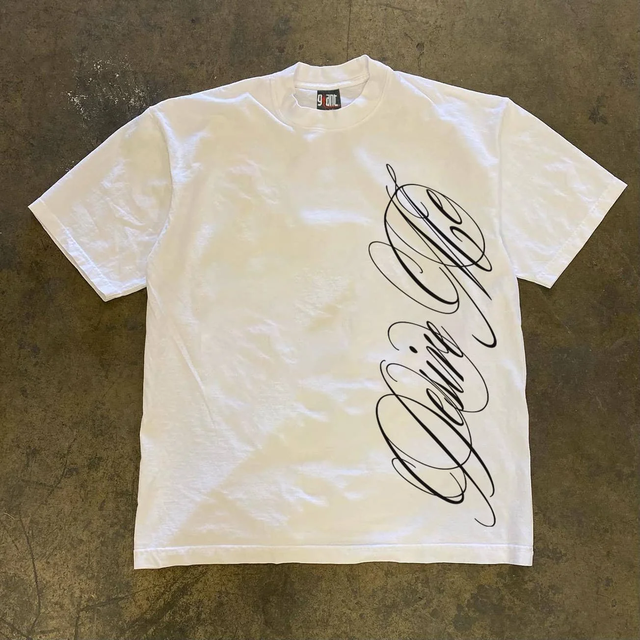 Personalized Side Abstract Letter Printed T-shirt  Fashion Men's Women's Top Casual Daily Personalized Wearing Family Matching