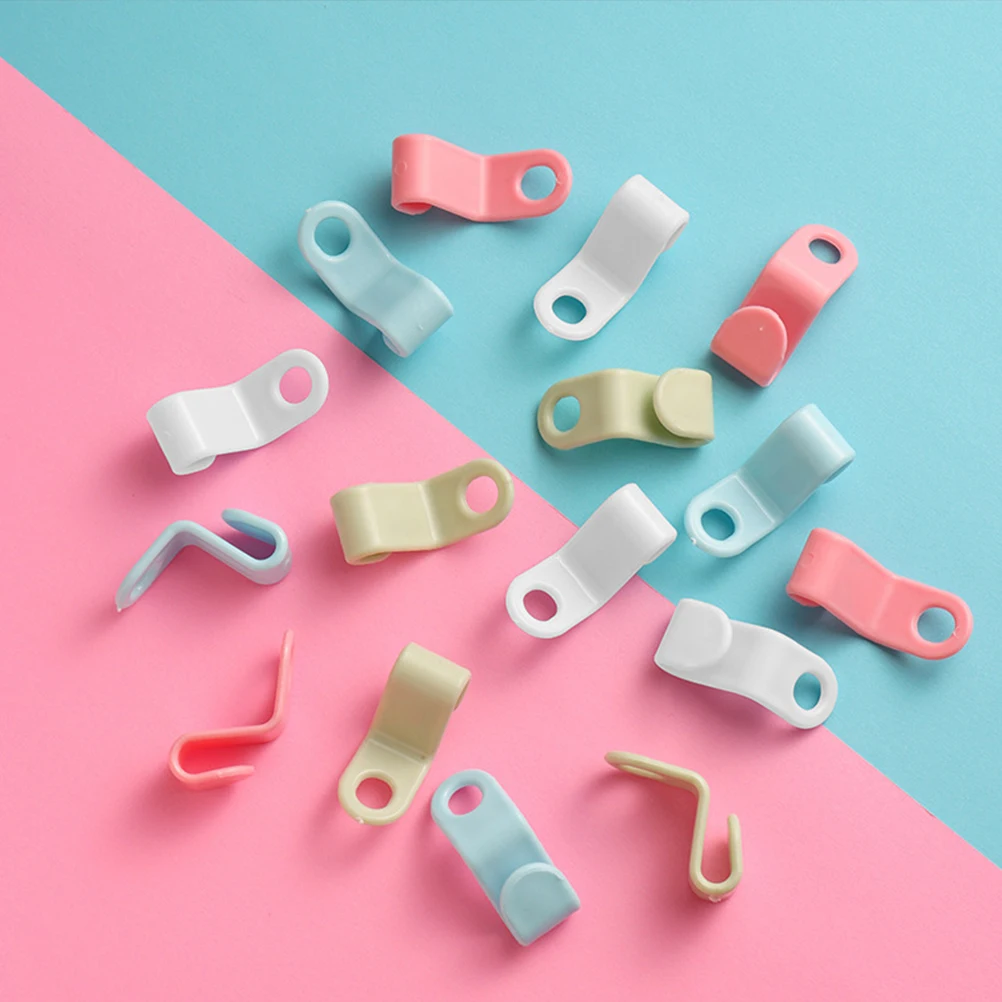 

20pcs Multifunctional Hooks Non Slip Space Saving Hangers Closet Organizers Cascading Connection Hooks Premium PVC Storage