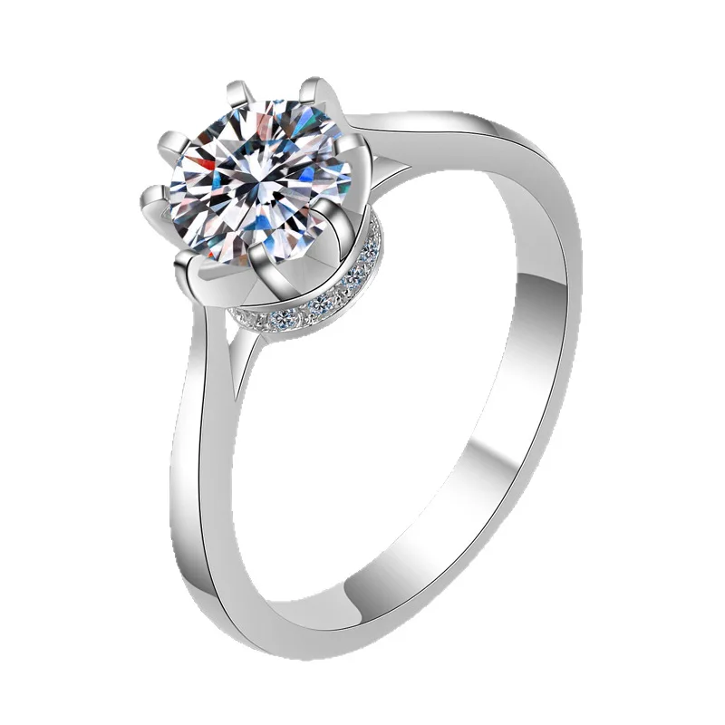

Exquisite Eight-Prong Ring 1ct Women Moissanite PT950 Platinum Fine Texture, Comfortable & Skin-friendly