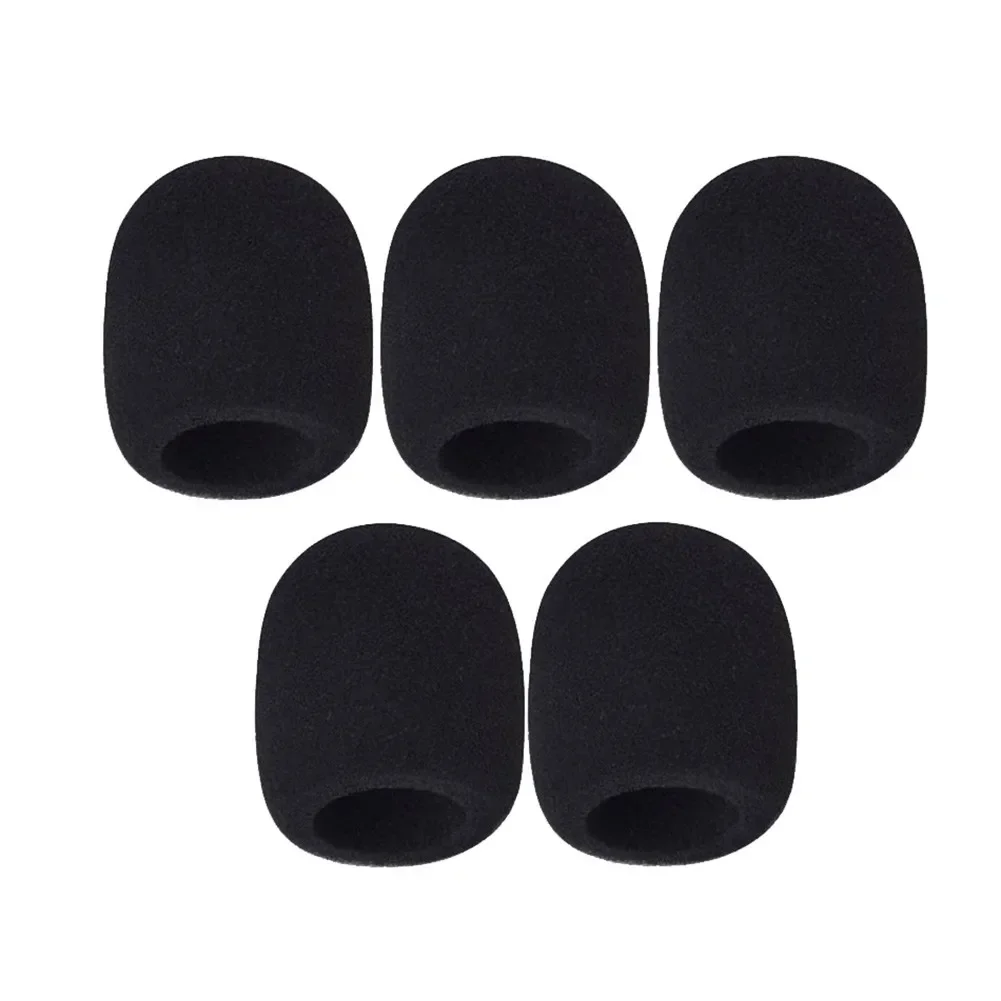 High Quality Foam Handheld Microphone Windscreen 5 Pack Replacement Protect High Quality Covers Microphone Hood