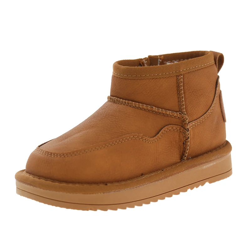 여아용 두꺼운 털 안감 스노우 부츠, 아동용 숏부츠, 다용도 패션 2025 겨울 아동 가죽 부츠, 부드러운 밑창, 달콤한 스웨이드