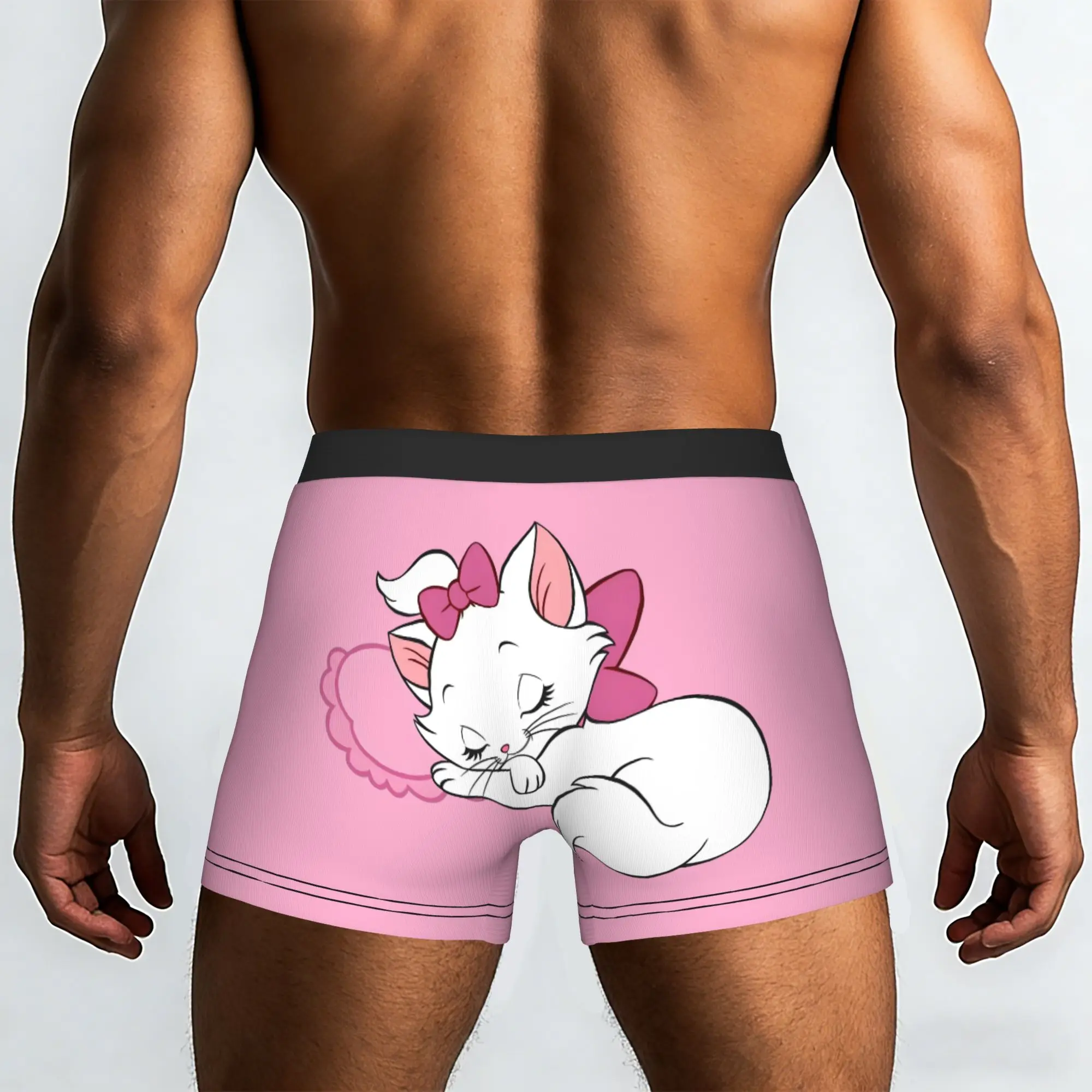 Custom M-Marie Cat Cartoon Boxer Shorts For Homme 3D Print Cat Manga Underwear Panties Briefs Breathable Underpants