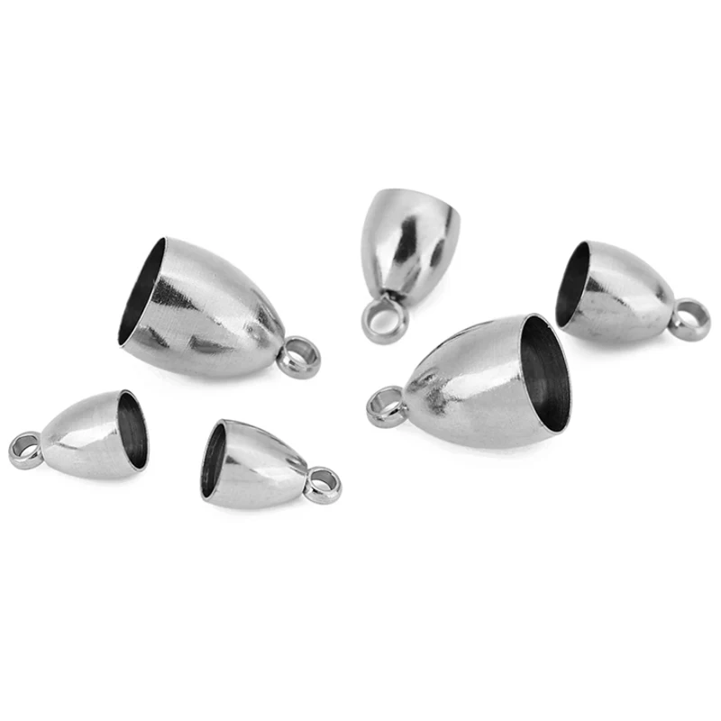 Image 7: 10 crochets de fermeture en acier inoxydable PVD inaltérables pour cordon en cuir 5, 6, 8 mm, embouts de collier pour la fabrication de bijoux DIY