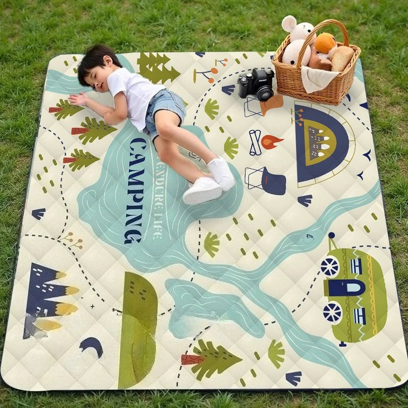 

Camping Mat Moisture-Proof Dirty-Resistant Easy-Clean Picnic Carpet Portable Waterproof Beach Blanket Kids Game Pad Travel