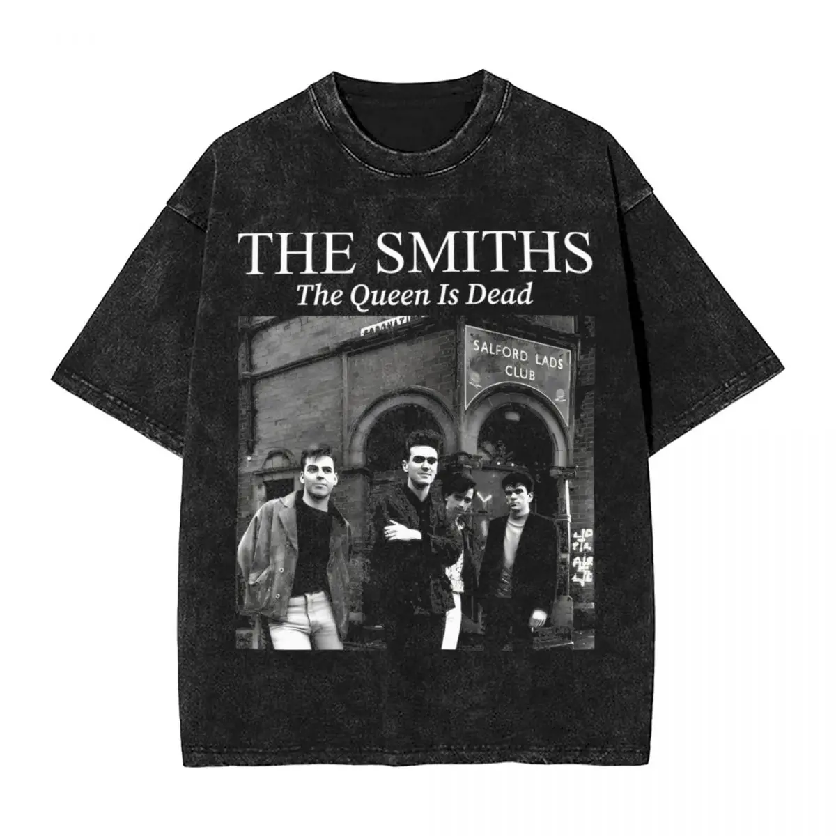 

Футболка с музыкальной группой The Smiths The Queen Is Dead, хлопковая Футболка в стиле хип-хоп с эффектом потертости, футболка в стиле Харадзюку для мужчин и женщин, топы, футболка в уличном стиле