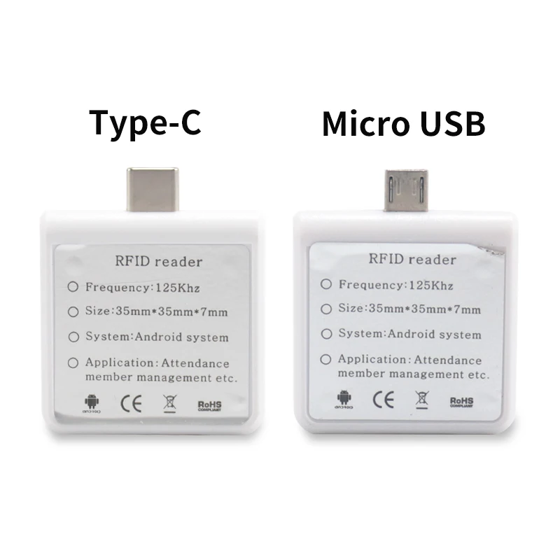 FONKAN Mini Ultra-small Portable LF 125KHz Android Mobile Phone RFID Detector USB OTG Power Supply ID Card Reader