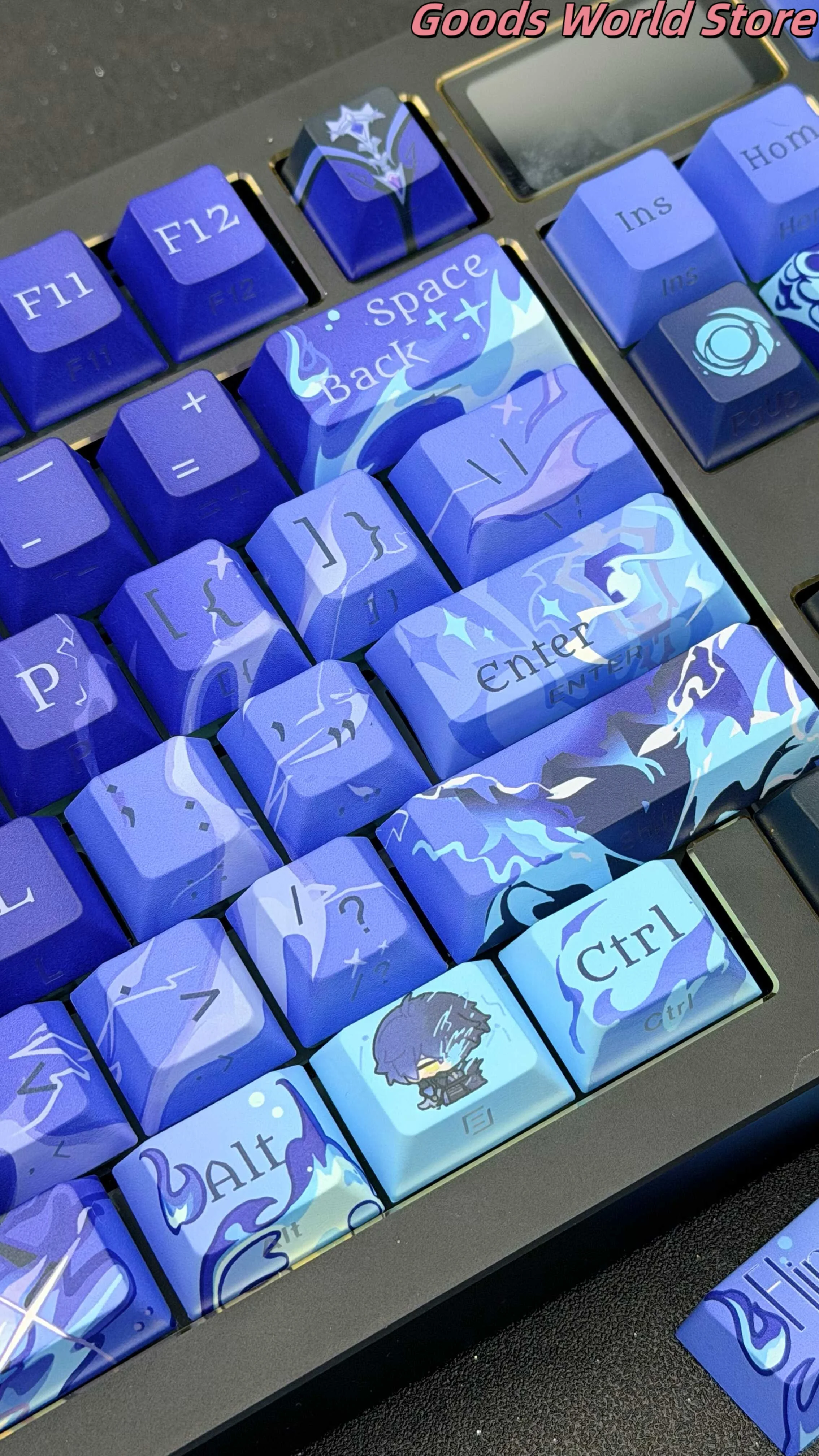 

В наличии Flins keycap Game Genshin Impact Механическая клавиатура Keycap Flins Косплей Костюм Подарок на Хэллоуин