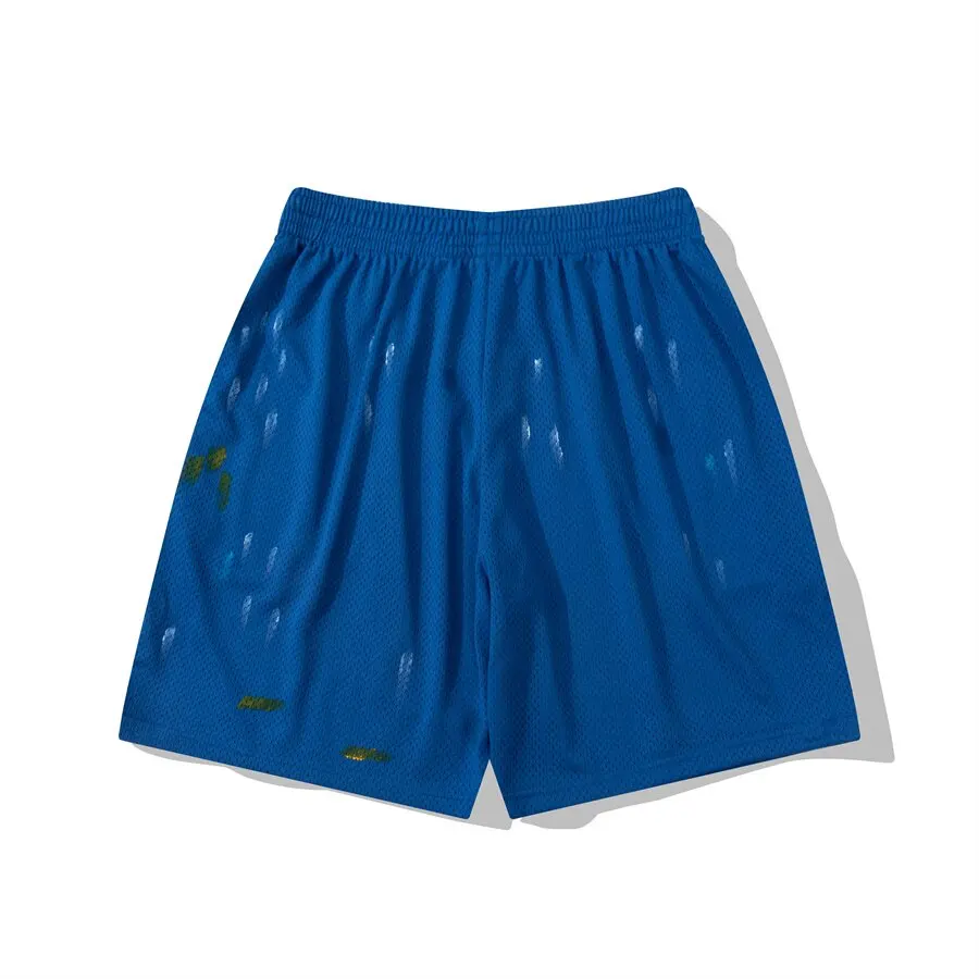GALLERY DEPT Ink-splashed letter-printed American loose-fitting casual mesh shorts