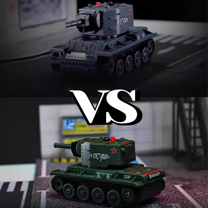 

Mini RC Tank Simulated Rotary Turret Desktop Track Combat Vehicle Remote Full Proportional Remote Control Model Tank Toy Gift